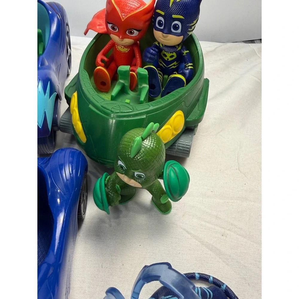 PJ Masks Toy Lot #1 Catboy Owlette Gekko Vehicles and Action Figures Set